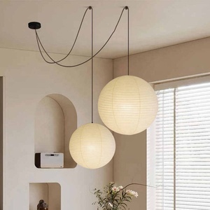 Nhật Bản sáng tạo handmade gạo giấy Đèn chùm wabi Sabi khách sạn nhà hàng trang trí giấy đèn lồng Mặt dây chuyền đèn - Product Image 4