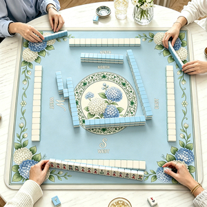 Tappetino di Lusso Moderno Americano per Mahjong con Guida alle Regole, Tappetino da Scrivania Silenzioso in Gomma, Bordi Anti-Scadenza Non Tossici, Vendita all'Ingrosso - Product Image 5