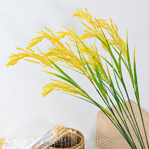 Produit de haute qualité Yaleen, plante artificielle en plastique à 3 tiges de riz, décoration moderne pour la maison, <span class=keywords><strong>fausse</strong></span> plante verte bon marché, articles de décoration persistante - Product Image 1