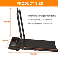 Tapis roulant électrique pliable pour la maison, modèle compact, silencieux, pour la course à pied en intérieur, moteur 2.0 HP, programmes d'exercices, équipement de fitness familial