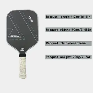 Racchette Pickleball Paddle Pickleball personalizzate T700 crbn 16mm termoformatura Sweet Spot