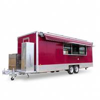 Camion de restauration mobile tout équipé pour jus de fruits frais, glaces et café, idéal pour les stations balnéaires
