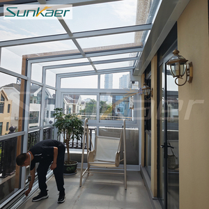 Tente de solarium <span class=keywords><strong>coulissante</strong></span> de jardin rétractable extérieure personnalisée panneaux de verre solaires toit plat pour chambre à coucher extérieur <span class=keywords><strong>intérieur</strong></span>-extérieur - Product Image 3