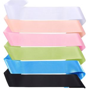 Écharpe d'honneur personnalisée en satin blanc uni pour la sublimation, idéale pour les décorations de mariage ou de fête - Product Image 1