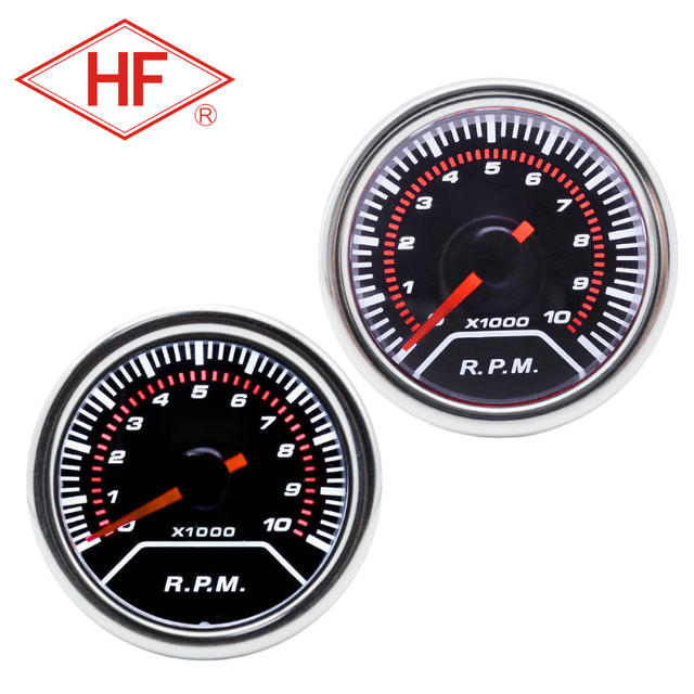 2inch 52mm Car Universal Smoke Len LED RPM Tacho Tachometer Gauge Meter