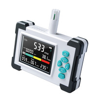Portable 7-in-1 ABS Surface Silicone Keyboard Air Detector Meter CO2 PM Formaldehyde TVOC AQI Gas Analyzer Air Pollution Tester