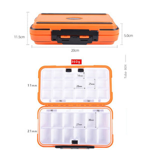 Boîte à leurres multifonctionnelle en plastique PP étanche en noir <span class=keywords><strong>orange</strong></span> gris pour la pêche dans les ruisseaux et les rivières - Product Image 4