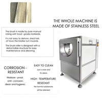 Borstelrolreinigingsmachine aardappelwas- en schilmachine wortelgroente- en fruitborstelreinigings- en schilmachine
