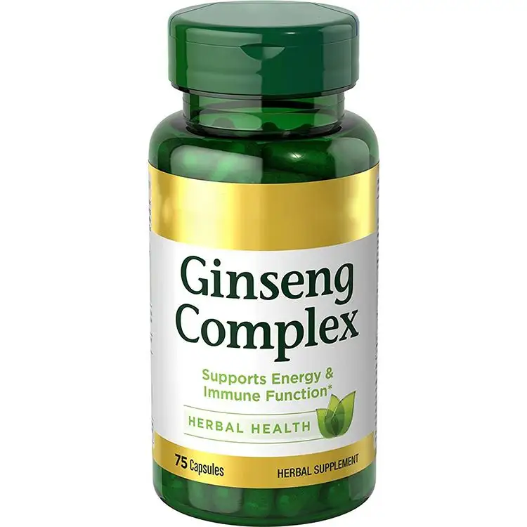 Amazon Hot Selling In Stock Natural Formulation Supports Vitality & Immune Function Ginseng Herbal Capsules