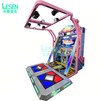 Machine de jeu vidéo d'arcade à monnayeur avec tapis de danse de 55 pouces, simulateur de jeu par geste pour deux joueurs