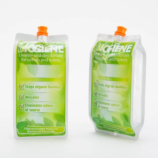 Günlük kimyasal ambalaj-lavabo temizleme sıvısı paketi dört sızdırmaz yan köşebent emzik Cheer çantası