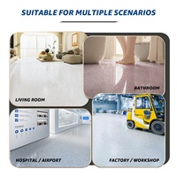Peinture de sol autolissante époxy MTBJZJ avec sable coloré, revêtement de sol en ciment intérieur/extérieur, imitation marbre résistant à l'usure, application au pinceau