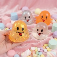 Jouets sensoriels anti-stress Halloween Ghost Squishy à récupération lente, doux au toucher, jouet à presser pour la libération des émotions