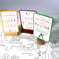 Recette de papier épais personnalisé personnalisé cuisson cartes à jouer ensemble de boîte supérieure et inférieure conception imprimée