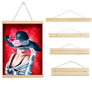 Affiche murale magnétique avec cadre en bois, design personnalisé, bannière suspendue style bohème pour chambre à coucher - Product Image 4