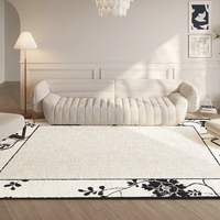 Tapis moderne sur mesure en fausse laine imprimé grand format, design 3D, tapis de salon lavable, tapis de sol