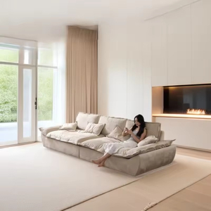 Conjunto de Sofá Esquinero Moderno de Tres Plazas, Tapizado en Tela, Funda Extraíble y Lavable, Duradero y Ecológico, para Sala de Estar u Hotel - Product Image 4