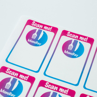 Autocollant transparent auto-adhésif personnalisé, étiquette adhésive transparente avec logo, biodégradable, pour tasse de crème glacée