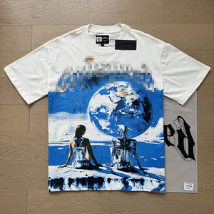 T-shirt Oversize da Uomo a Maniche Corte in Cotone 100% con Stampa Vintage Termotrasferibile, Stile Streetwear, Alta Qualità, Lavorazione a Maglia Anti-Pilling - Product Image 4
