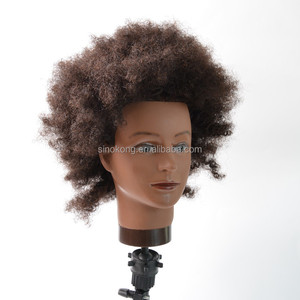 Wholesale Hair Dressing Headform 100% Human Hair Curly <strong>Hairdressing</strong> Afro <strong>Training</strong> Mannequin <strong>Head</strong> - Product Image 3