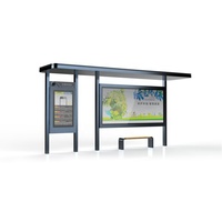 Abri de bus intelligent à faible MOQ, échantillon disponible, conception personnalisée OEM, écran LCD pour l'approvisionnement de projets d'infrastructure de transport municipal