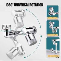 Prolongateur de robinet 1080 adaptateur d'évier rotatif économiseur d'eau universel