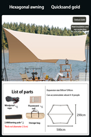 Grand auvent pliant portable rétractable pour l'extérieur de luxe Tente d'abri-soleil en toile de coton