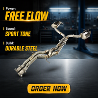 Sistem Knalpot Cat-Back Stainless Steel Ouchi Hot Selling untuk Audi RS5 B8 4.2L dengan Desain Z-Pipe, Suara V8 Mendalam, Pemasangan Langsung (Direct Bolt-On)
