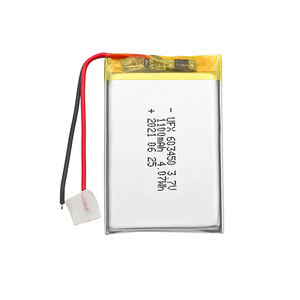 맞춤형 602563 스마트워치 배터리 1100mAh 3.7V 리튬 이온 폴리머 충전식 리포 파워 팩 제조업체 - Product Image 1