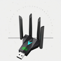 Adaptateur réseau externe double bande 1300 Mbps USB 2.0 et interface LAN pour ordinateur de bureau/portable, récepteur WIFI disponible en stock