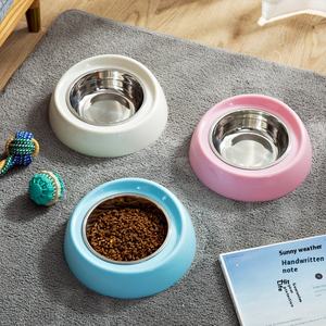 Elevado Cat <span class=keywords><strong>Dog</strong></span> <span class=keywords><strong>Bowl</strong></span> Arredondado Inclinado Design Aço Inoxidável Sólido Eco-friendly Proteção Cervical Destacável Bacia De Alimentação - Product Image 2