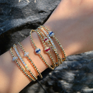 อาซูโอ 18K เครื่องประดับหรูหราทองคำแท้สีเหลืองทองคำแท้ประดับเพชรธรรมชาติ กำไลข้อมือทรงกลม ของขวัญสำหรับผู้หญิง สวมใส่ได้ทุกวัน ของขวัญน่ารัก AU750 - Product Image 6