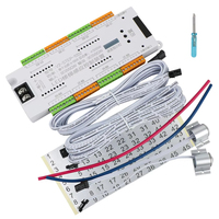 Kit de commande d'éclairage d'escalier LED à détecteur de mouvement automatique, 12V/24V CC, 32 canaux pour escaliers, bande flexible