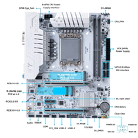 Carte mère d'ordinateur de bureau ERYING MODT B760M D4 ARGB pour processeur central Core I3/i5/i7/i9 12e et 13e génération 12400 12900 13600KF SATA, nouvelle