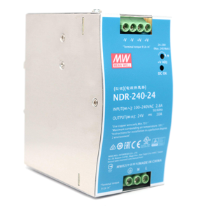 Alimentation électrique industrielle sur rail DIN NDR-240-24 240W 24VDC 10A AC/DC à sortie unique pour applications industrielles - Product Image 5