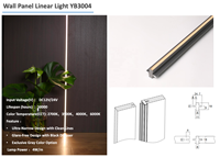 Solution d'éclairage LED murale minimaliste pour la décoration intérieure des chambres d'hôtel avec source lumineuse cachée YB3004-42