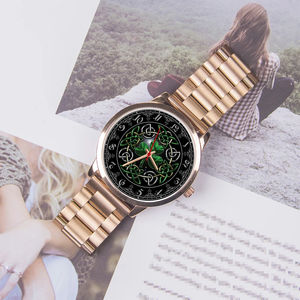 Montre-bracelet à quartz de luxe pour homme avec crâne et cœur Cadeaux souvenirs de la Saint-Valentin pour les amoureux Style de la mort - Product Image 4