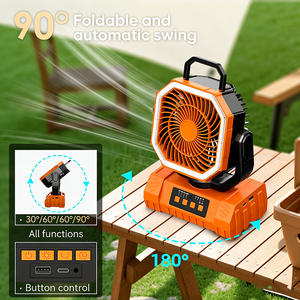 20000mAh Solar Camping Fan USB Rechargeable Portable Outdoor LED <b>Light</b> Brushless Motor Foldable 4 Wind Speeds >8h Runtime - Product Image 3