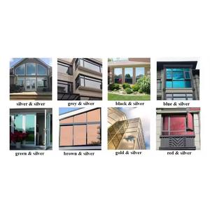 Film adhésif décoratif unidirectionnel vert argenté pour fenêtre, protection de la vie privée, effet miroir réfléchissant, film solaire auto-adhésif - Product Image 3