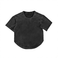 T-shirt court en coton 100% lavé 200GSM imprimé animalier personnalisé OEM pour femme, style streetwear, vente en gros