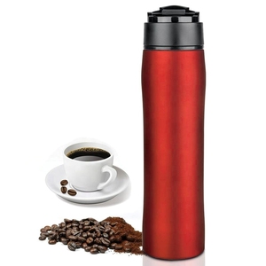 Cafetière à piston portable <span class=keywords><strong>avec</strong></span> logo personnalisé, 350 ml, bouteille d'eau de voyage <span class=keywords><strong>avec</strong></span> <span class=keywords><strong>filtre</strong></span>, <span class=keywords><strong>thermos</strong></span>/bouilloire à double paroi isolée - Product Image 1