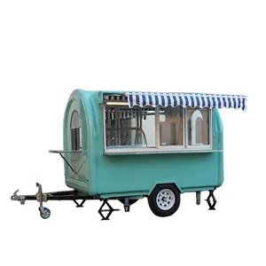 mini cibo rimorchio del camion Suppliers-Mini 20-22TW Europeo Cibo caldo Camion Mobile trailer Fast Food design