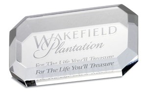 2025 Brand Shop Luxury Clear Acrylic Block serigrafía logotipo para ventana Display Solid Award Display con Logo Sign - Product Image 2