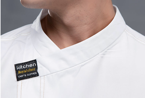 เสื้อโค้ทยูนิฟอร์มเชฟยูนิฟอร์มทำอาหารสำหรับร้านอาหารชุดทำงานสีเทาสำหรับบาร์ในโรงแรม - Product Image 4