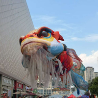 Décoration gonflable publicitaire extérieure personnalisée, poisson géant volant, poisson-dragon de la mythologie chinoise pour événement