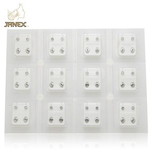 Orecchini a perno in acciaio inossidabile placcato oro, universali per lobo e cartilagine dell'orecchio - Product Image 6