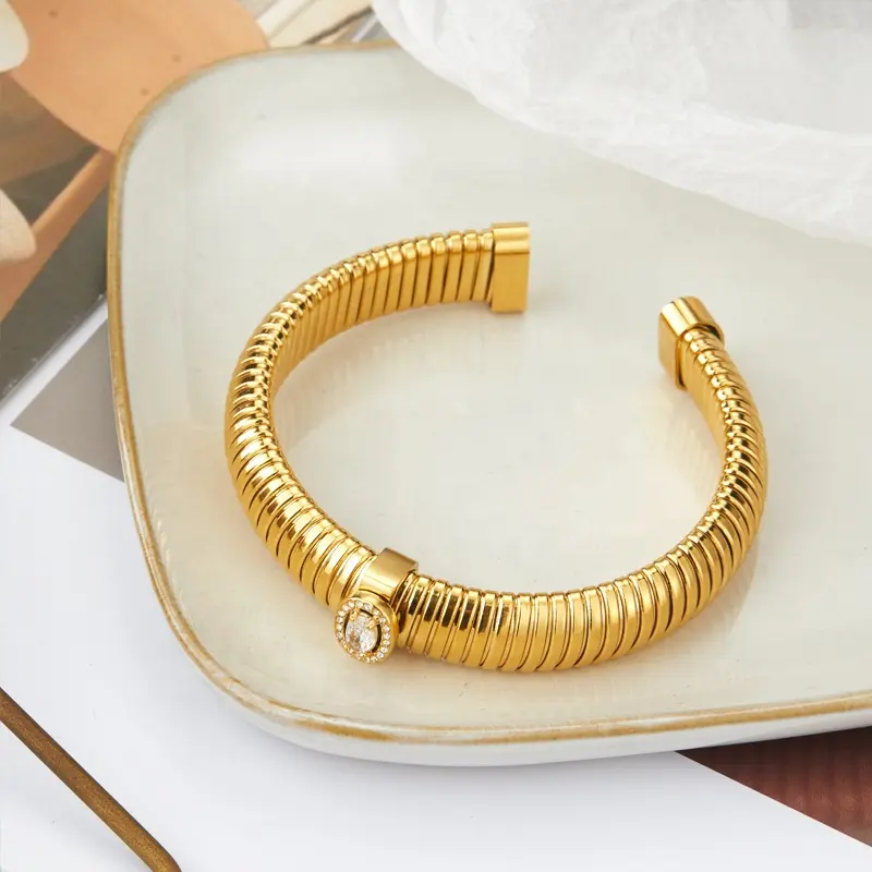 Modieuze 18K Goud Gegalvaniseerde Kralenarmbanden En Armbanden Voor Dames Nieuwe Accessoires Met Diamanten Voor Cadeau-Gelegenheden