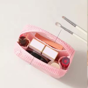 Small Square Lipstick Pouch Portable Mesh <b>Makeup</b> Bag , <b>Storage</b> Bag, Mesh Bag, Lightweight Multi-functional Bag - Product Image 3