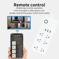 Prise intelligente SIXWGH US avec protection contre les surtensions, 6 prises, 3 ports USB, Wi-Fi pour commande vocale, application de programmation, Alexa pour Tuya Smart