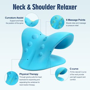 Oreiller de traction cervicale <span class=keywords><strong>en</strong></span> forme de C, étireur cervical pour soulager les douleurs au cou, <span class=keywords><strong>correcteur</strong></span> de posture ergonomique <span class=keywords><strong>en</strong></span> mousse à mémoire de forme pour usage domestique - Product Image 3